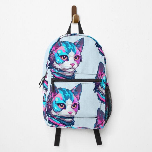 Item preview, Subtle Trans Pride Cyberpunk Cat designed and sold by ArtliciousHUMAN.