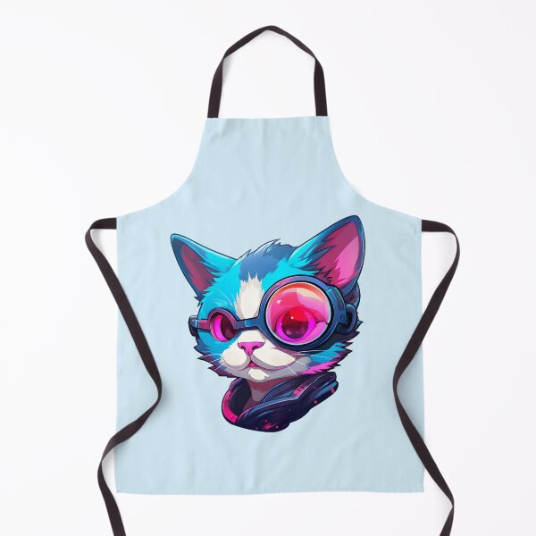 Item preview, Subtle Trans Pride Cyberpunk Cat designed and sold by ArtliciousHUMAN.