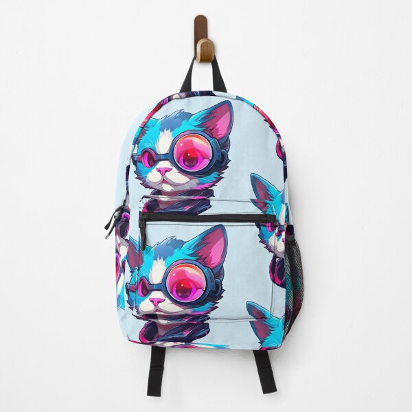Item preview, Subtle Trans Pride Cyberpunk Cat designed and sold by ArtliciousHUMAN.