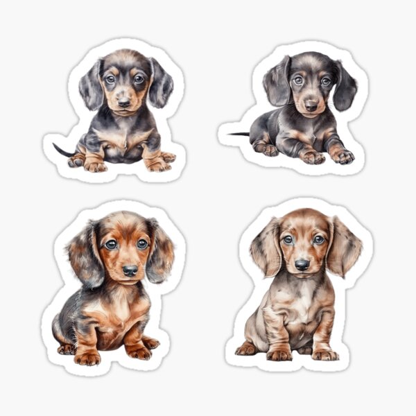 Item preview, Watercolor Dachshund Puppies designed and sold by TheAnimalZ00.