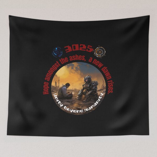 Item preview, hope amongst the ashes, a new dawn rises, unity beyond humanity designed and sold by jean giosi.