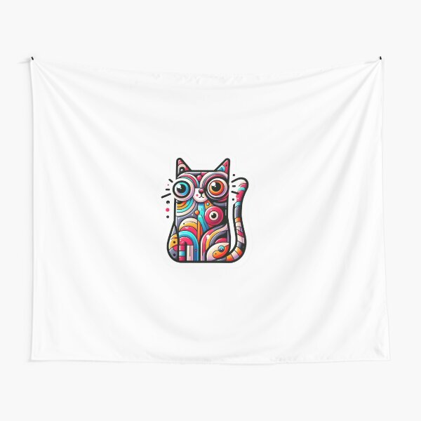 Artikel-Vorschau von Abstrakte, launische Katze: Eine verspielte Purrfektion, designt und verkauft von MajorMemes.