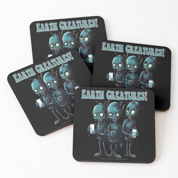 Item preview, Earth Creatures! - Green Trio -  For DARK Backgrounds designed and sold by The Imagination Source™.