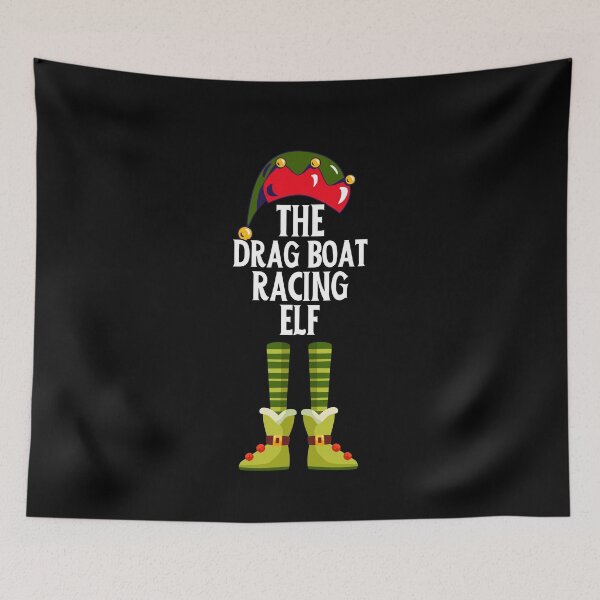 Item preview, The Drag Boat Racing Elf Funny Holiday Christmas Watercraft Speed Boat Fast Xmas Boating designed and sold by CarantinedChaos.