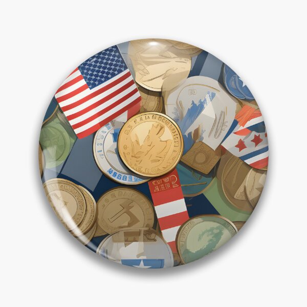 Item preview, Coin International with Flag Seamless Digital Pattern designed and sold by ShioriArt Design.