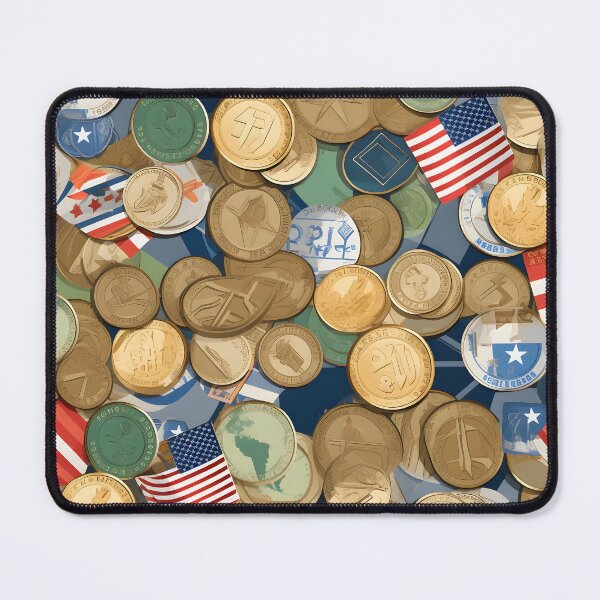 Item preview, Coin International with Flag Seamless Digital Pattern designed and sold by ShioriArt Design.