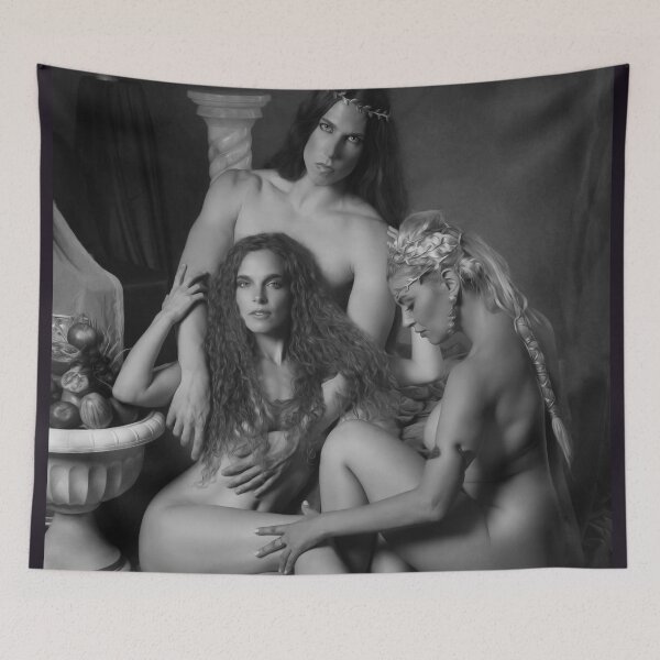 Item preview, Beautiful Erotic Women Nude Black and White Art designed and sold by theniteflix.