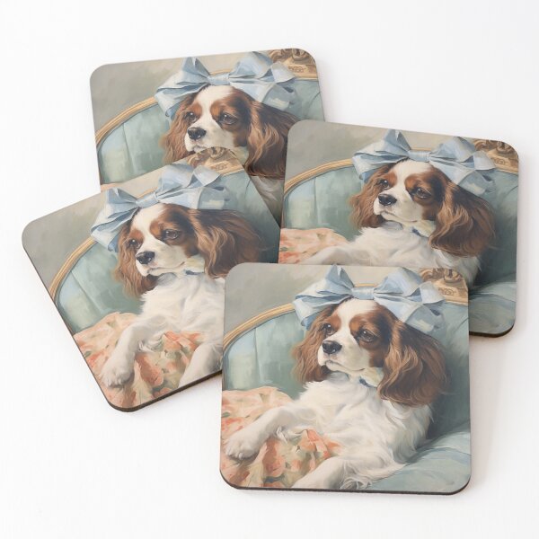 Aperçu de l'œuvre Cavalier King Charles Spaniel dans le style de Mary Cassatt créée et vendue par Dramaqueenbee.