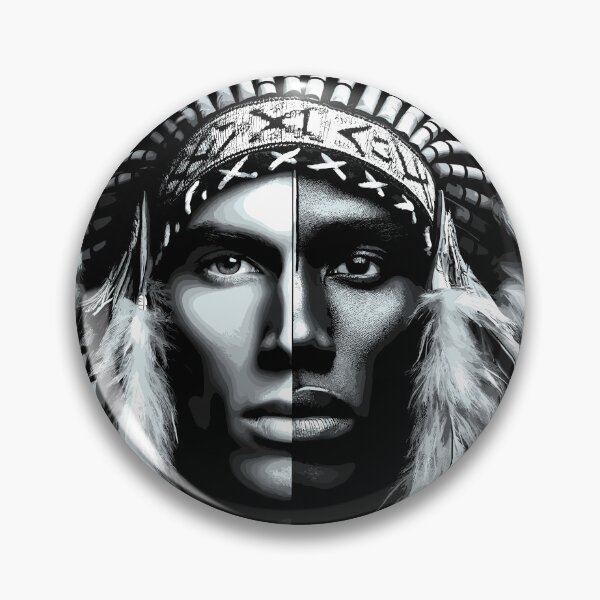 Item preview, Black and White Native American inspired art  designed and sold by Artbyminga.