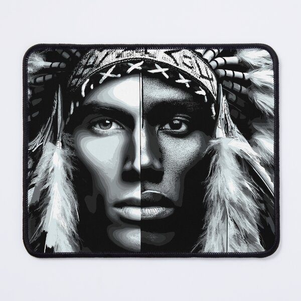 Item preview, Black and White Native American inspired art  designed and sold by Artbyminga.