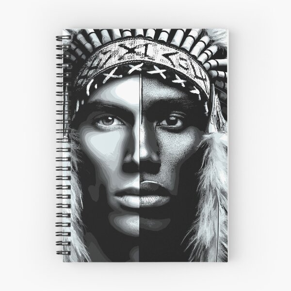 Item preview, Black and White Native American inspired art  designed and sold by Artbyminga.