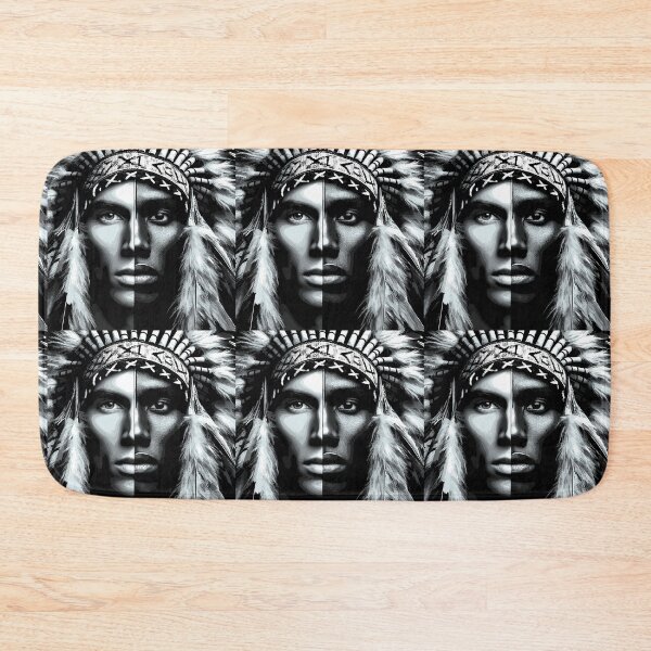 Item preview, Black and White Native American inspired art  designed and sold by Artbyminga.