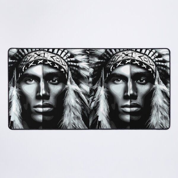 Item preview, Black and White Native American inspired art  designed and sold by Artbyminga.