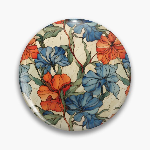 Item preview, Stained Glass Floral Pattern designed and sold by NeuroBrush.