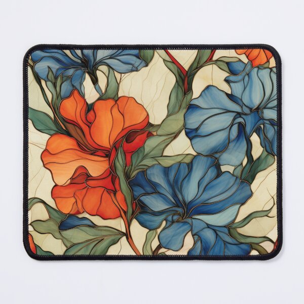 Item preview, Stained Glass Floral Pattern designed and sold by NeuroBrush.