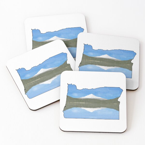 Item preview, Mt Hood Watercolor Oregon Map designed and sold by astarrett.