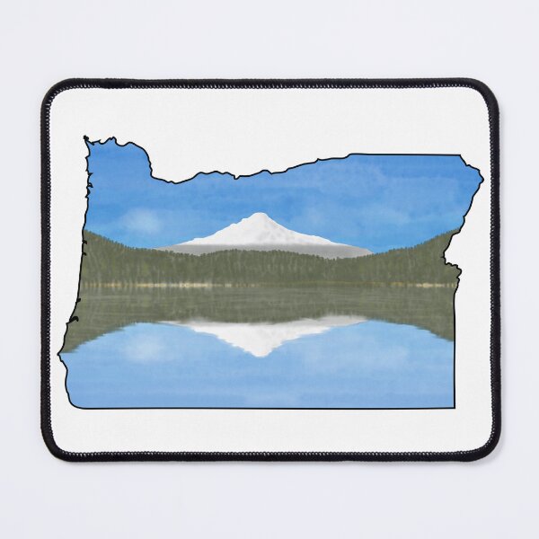 Item preview, Mt Hood Watercolor Oregon Map designed and sold by astarrett.