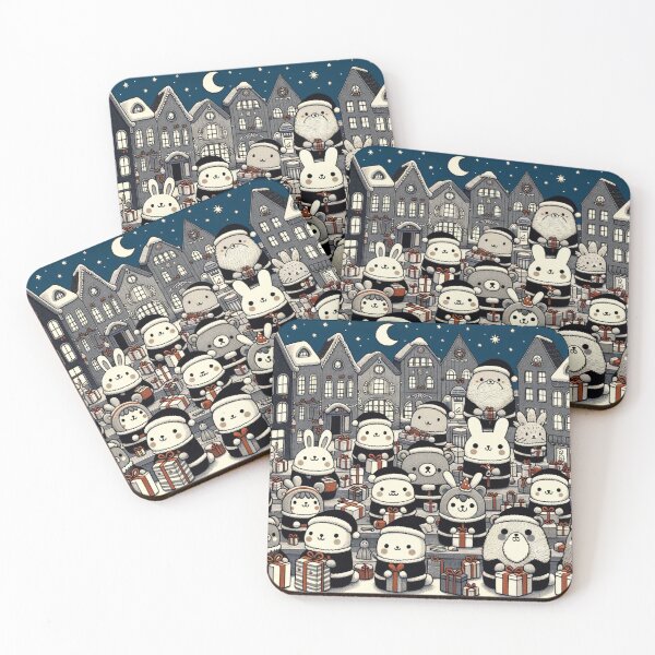 Item preview, Adorable creatures take on the roles of joyful Santa Clauses  designed and sold by CarlottaLai.