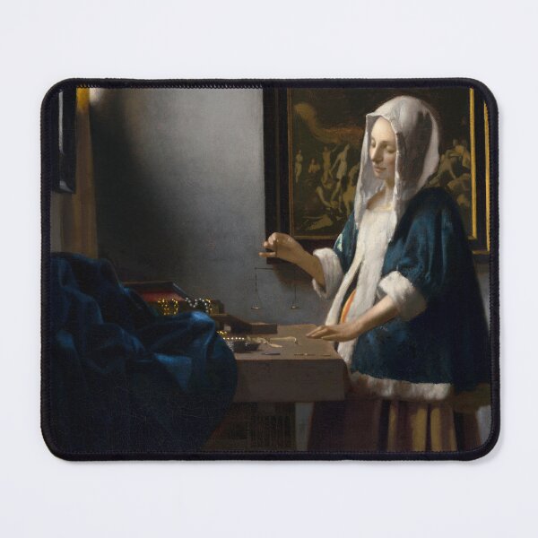 Item preview, Woman Holding a Balance (Vrouw met weegschaal), Johannes Vermeer designed and sold by StateHouse.
