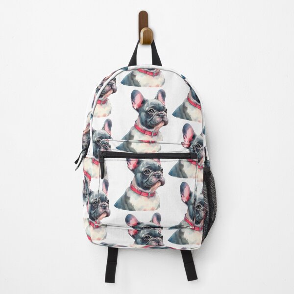 Item preview, Gray and White French Bulldog - Frenchie Watercolor Painting designed and sold by Star-Fragment.
