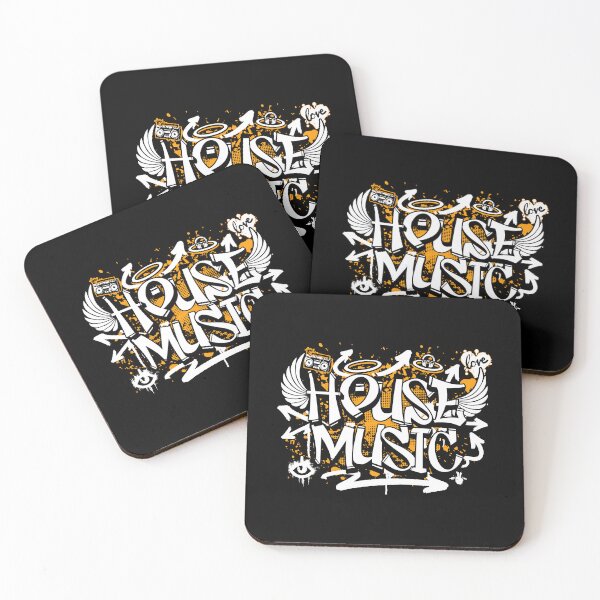 Item preview, HOUSE MUSIC  - Graffiti Steez (white/orange)  designed and sold by Discothreadz.