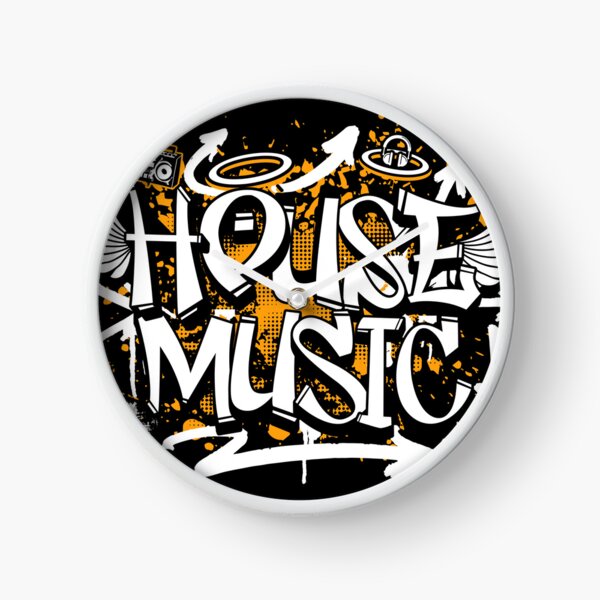 Item preview, HOUSE MUSIC  - Graffiti Steez (white/orange)  designed and sold by Discothreadz.