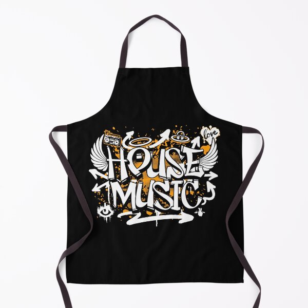 Item preview, HOUSE MUSIC - Graffiti Steez (white/orange) designed and sold by Discothreadz.