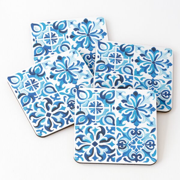 Item preview, Vibrant Blue Portuguese Tiles Azulejos designed and sold by BrightTide.