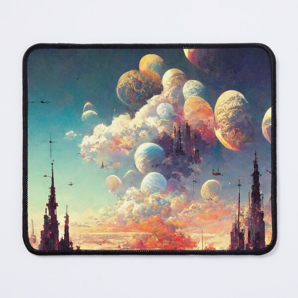 Item preview, Cloud Moons - Fantasy Landscape designed and sold by ArkMinted.