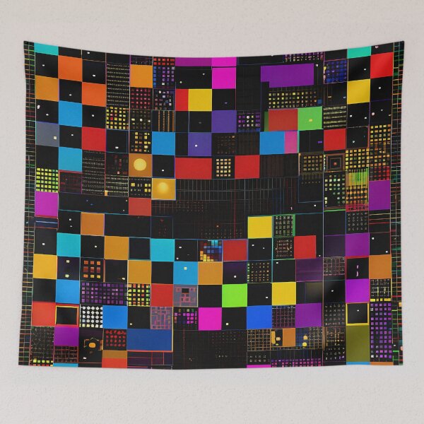Item preview, Colorful Geometric Cityscape  designed and sold by deepakrode7.
