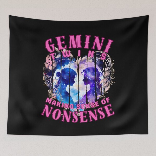 Item preview, Gemini Twins: Making Sense Of Nonsense. gemini astrological sign designed and sold by ZodiacWonders.