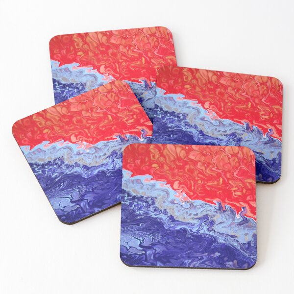 Item preview, Magnetism - Red and Blue Abstract designed and sold by liminallayers.