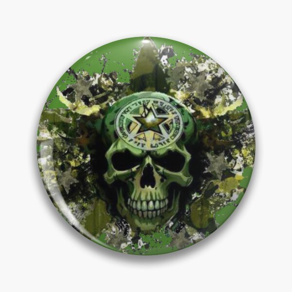 Item preview, Cool Cryptic Camo Killer: Army Green Grunge Star Skull Graphic designed and sold by DopeStick.