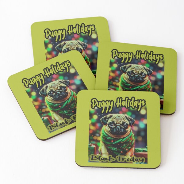 Item preview, Pug HAPPY HOLIDAYS 59 BLACK FRIDAY PUGGY HOLIDAYS designed and sold by RedBluffTraders.