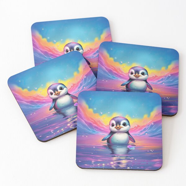 Item preview, Whimsical Y2K Rainbow Penguin Collection: Magical Shirts, Stickers, and More! designed and sold by ChromaKins.