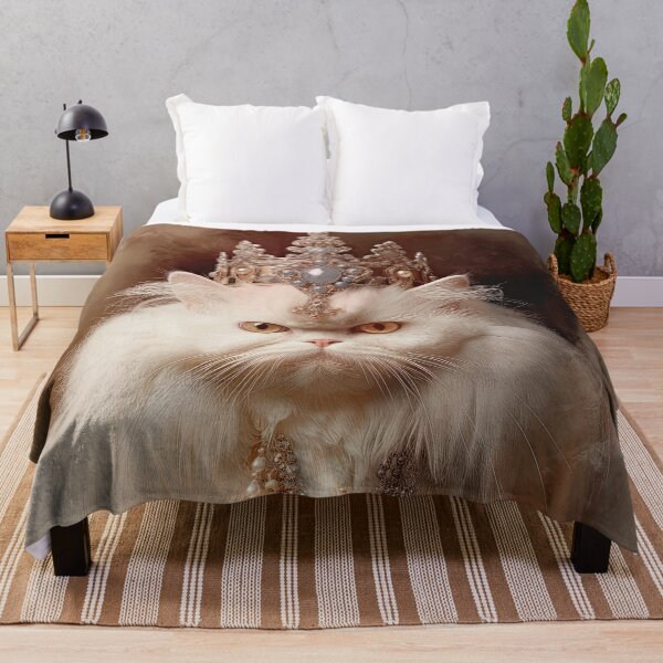 Item preview, White Persian Cat with Crown 01 designed and sold by Elisabeth Lucas.