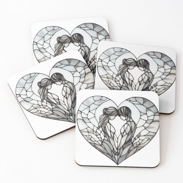 Item preview, VALENTINES DAY - Lovers Shades of Grey in Hearts Veins designed and sold by erkabees.