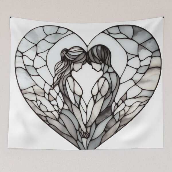 Item preview, VALENTINES DAY - Lovers Shades of Grey in Hearts Veins designed and sold by erkabees.