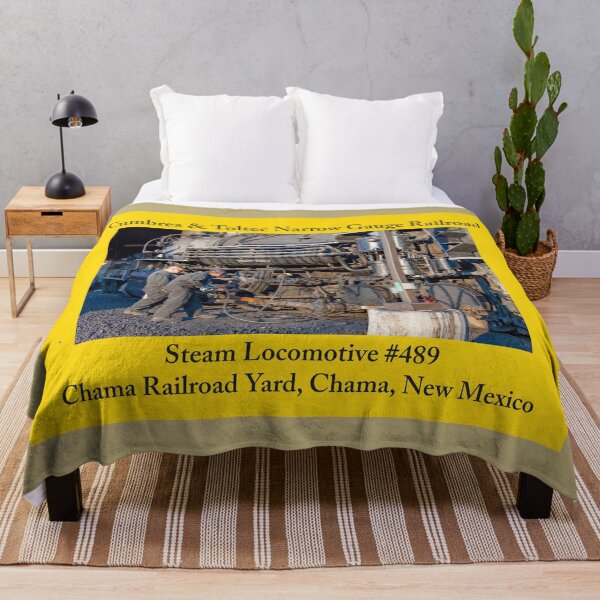 Item preview, Steam Trains As Home Decor: Stickers, Magnets, Desk Mats, Mouse Pads, Pillows, Totes, Wall Art, Comforters, Shower Curtains, Clocks, Art Prints, Throw Blankets, Bath Mats, Jigsaw Puzzles and More designed and sold by MoreEZUSA-Here.