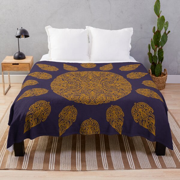 Item preview, Marigold and Indigo Sun Mandala designed and sold by Valerie Englehart.