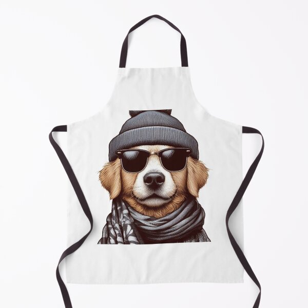 Item preview, A dog wearing a beanie, sunglasses, and a scarf. designed and sold by Happinessgiver.