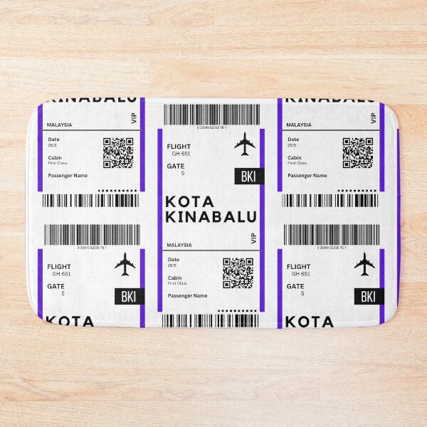 Item preview, Kota Kinabalu, Malaysia Airplane Boarding Pass designed and sold by RoamInk.