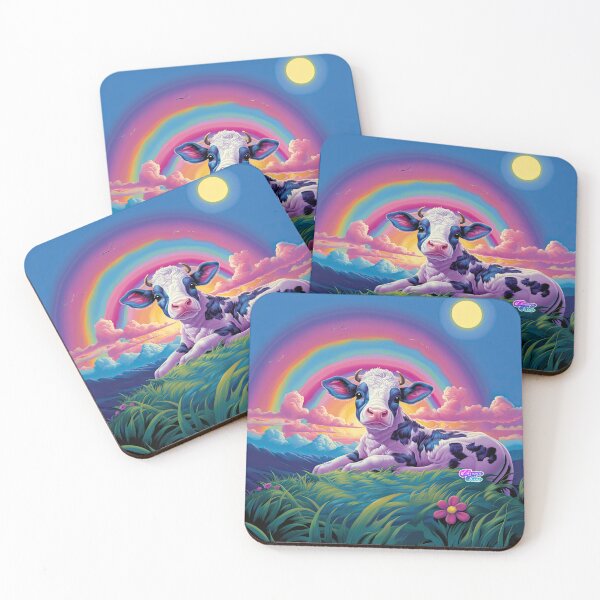 Item preview, Whimsical Y2K Rainbow Baby Cow Collection: Magical Shirts, Stickers, and More! designed and sold by ChromaKins.