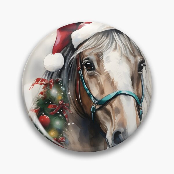Artikelvorschau, Feiertags-Aquarell-Weihnachtspferdedruck entworfen und verkauft von dcrc.