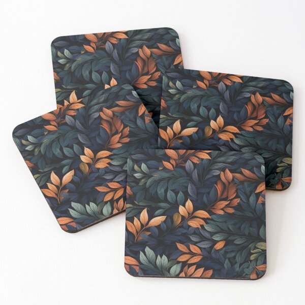 Item preview, Autumn Whisper: Elegant Seasonal Leaves Pattern Artwork designed and sold by inkArtistryfine.