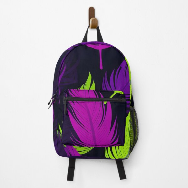 Item preview, Neon Nights: Bold Feather Pattern in Vibrant Colors designed and sold by inkArtistryfine.