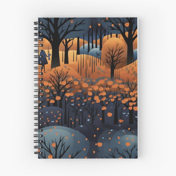 Item preview, Twilight Harvest: Mystical Autumn Forest Illustration Pattern designed and sold by inkArtistryfine.