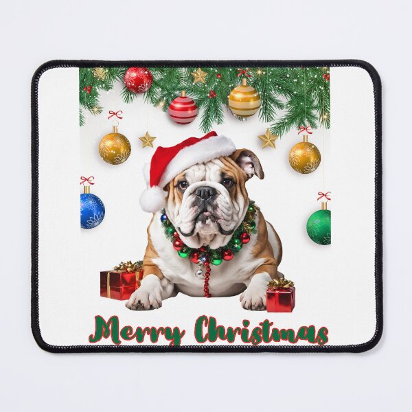Item preview, A Santa English Bulldog Merry Christmas designed and sold by Fredster1966.