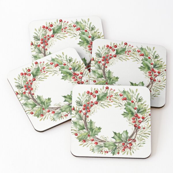 Item preview, Holly Wreath designed and sold by MedusaPrintArt.