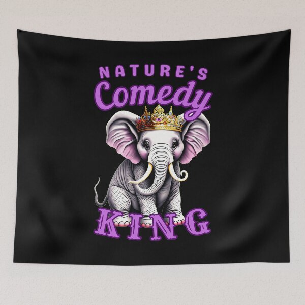 Item preview, Nature's Comedy King. elephant face designed and sold by ElephantVibes.